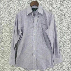 Lauren Ralph Lauren button down plaid men's dress shirt 15 / small
